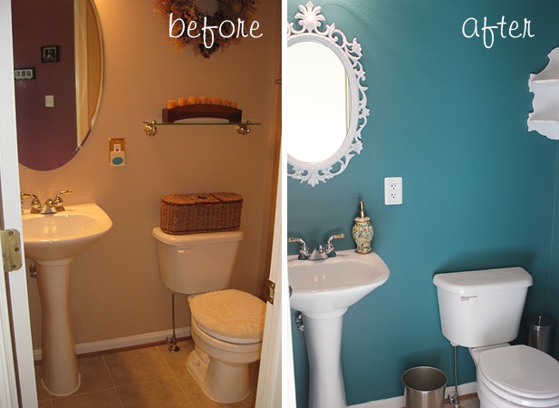 before/after: powder room- Grace Notes